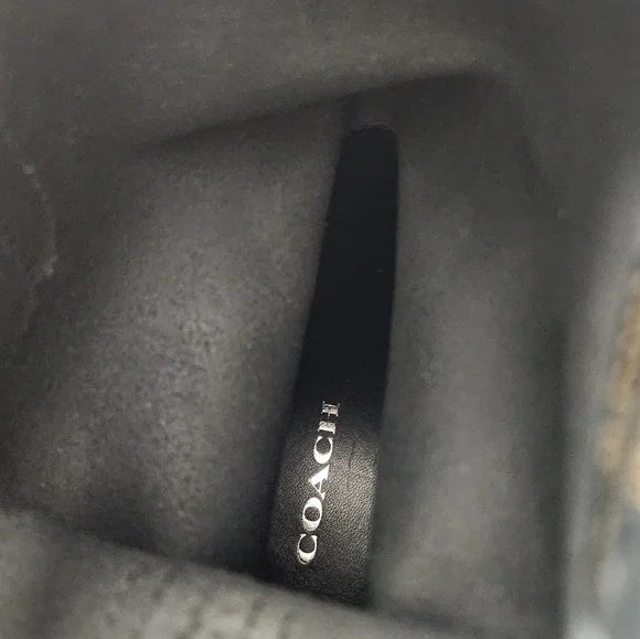 Coach Black Leather Engineer Moto Ankle Boots Buckle Straps Relaxed Slouchy 8 - Picture 11 of 12